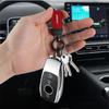 sdbf9 1pcs Leather Keychain Car KeyRing Chain Holder Auto Key Accessories For Mitsubishi Asx Lancer Triton Galan Colt Evolution Evo