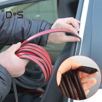 1 Roll Car Door Sealing Strip Noise Reduction Windproof Water-Resistant Self Adhesive Strong Stickiness Easy To Install Auto Door Rubber Seal Strip