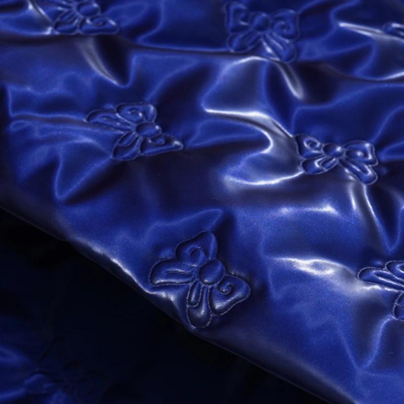 100x137cm Matte Down Jacket Waterproof Fabric Embossed PU Fabric for Luggage Apparel Sewing Fabric Cloth for Diy Material