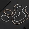 Unisex Hip Hop 4mm Zircon Necklace with Joker Diamond Chain Row Zinc Alloy Personality Tennischain Fashion Chain Link Bracelets