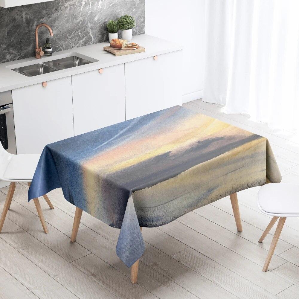 Cloud Feng Tablecloth Home Decoration Anti-fouling Waterproof Dining Table  Rectangular Kitchen Fireplace Countertop