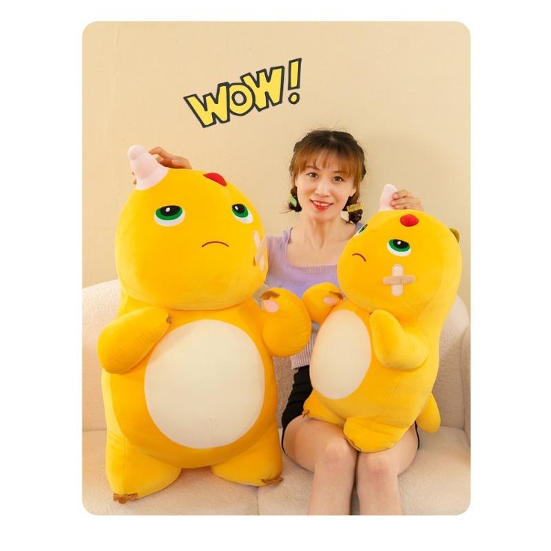 Nai Long Fluffy Bolster Nailong Companion Silky Couch Bed Throw Pillow Manga Creature Dinosaur Filled Buddy Snug Plush Toys Little Ladies Holiday