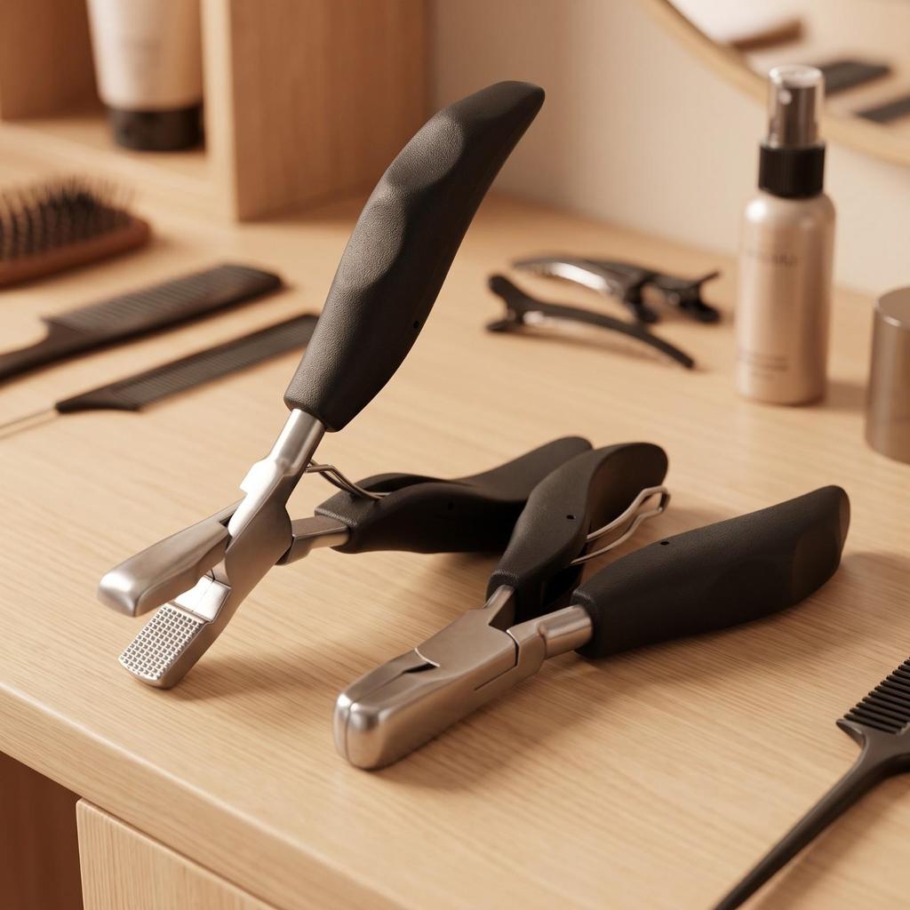 Hair Extension Lightweight Weft Clamp Tool Stainless Steel for Beauticians