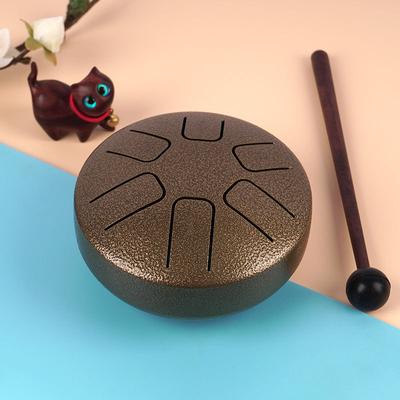 Tongue Drum 3.8 Inch 6 Note Mini Ethereal Drum Puzzle Toy Children Percussion Instrument Green
