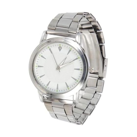 Ledmomo Luminous Steel Band Watch Wristwatch Men's Casual Watch Decorative Men's Watch Fashionable Men's Watch Watch Causal Glass White