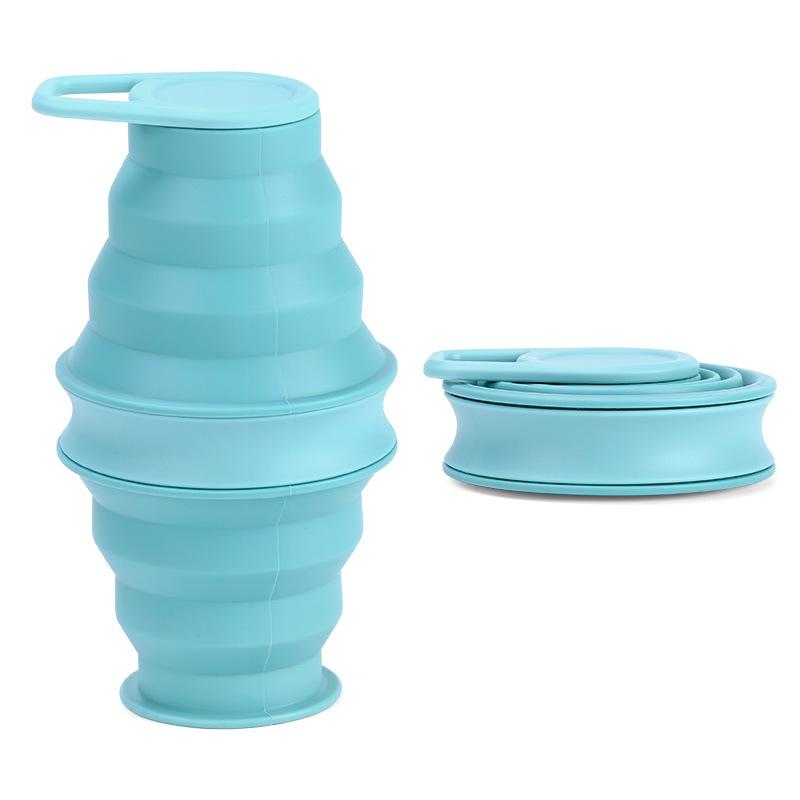 Explosions Folding Cup Traveling Silicone Sports Kettle Portable Telescopic Card Handy Cup Gift