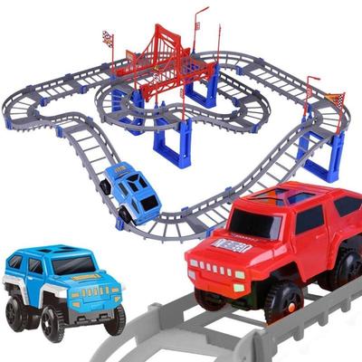 Variety Assembled City Rail Car Electric Track Car Double Layer Toys Children's Track Train