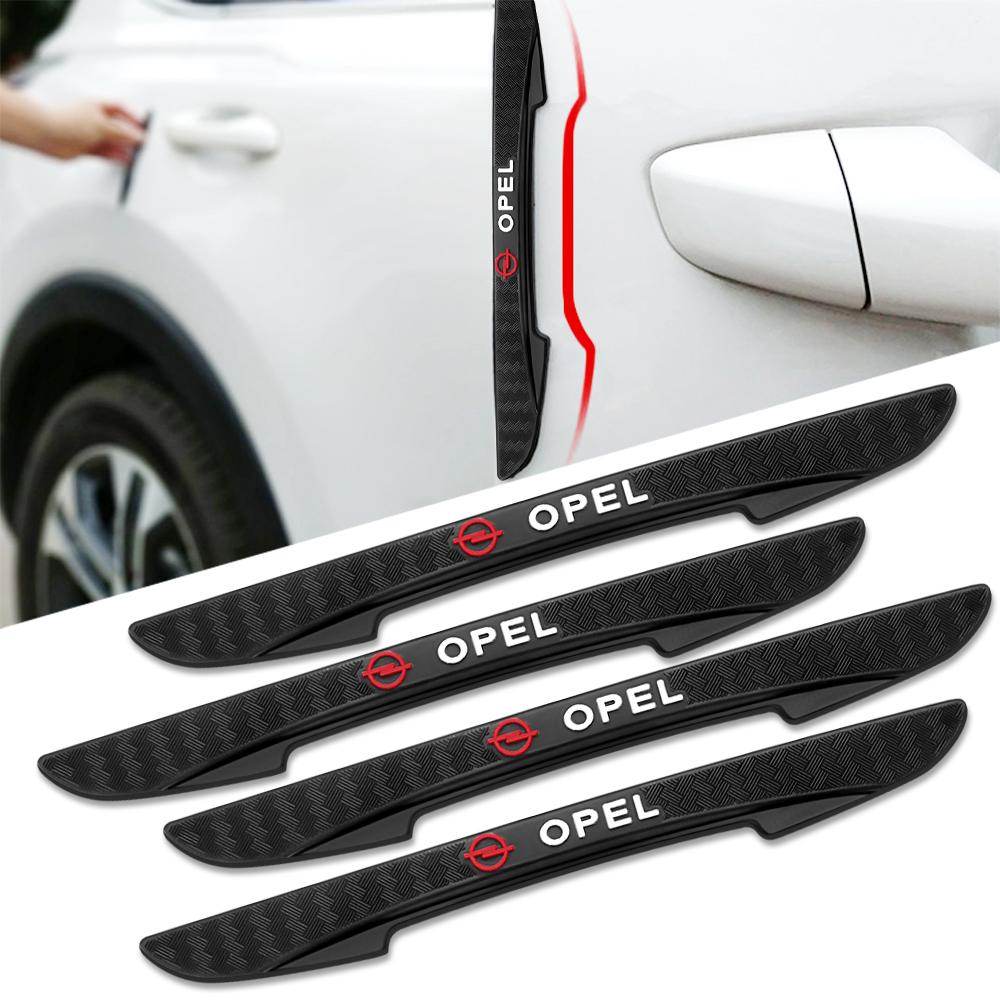 4Pcs Car Door Side Strip Protector Rubber Edge Anti-collision Bumper Sticker For Opel Insignia Astra Meriva H G Car Wheel Hubcap