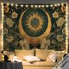 Vintage Boho Floral Sun Tapestry Wall Hanging Boho Baroque Aesthetic Textile Print Living Room Decor 180x280cm
