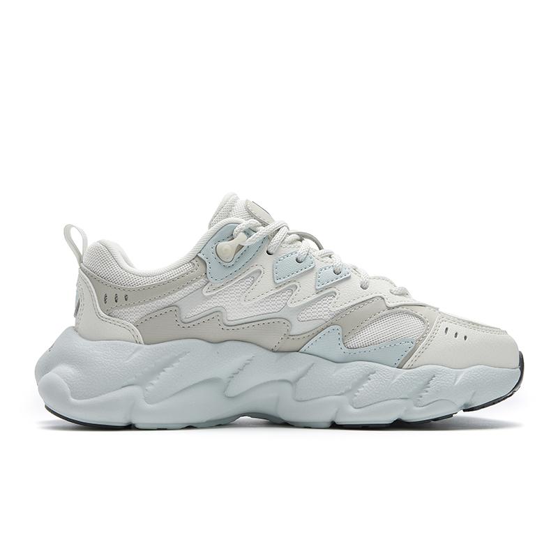 New FILA FERN 2 Abrasion Resistant, Breathable, Lightweight Low Top Casual Shoes Women's White Gray F12W541135FCR