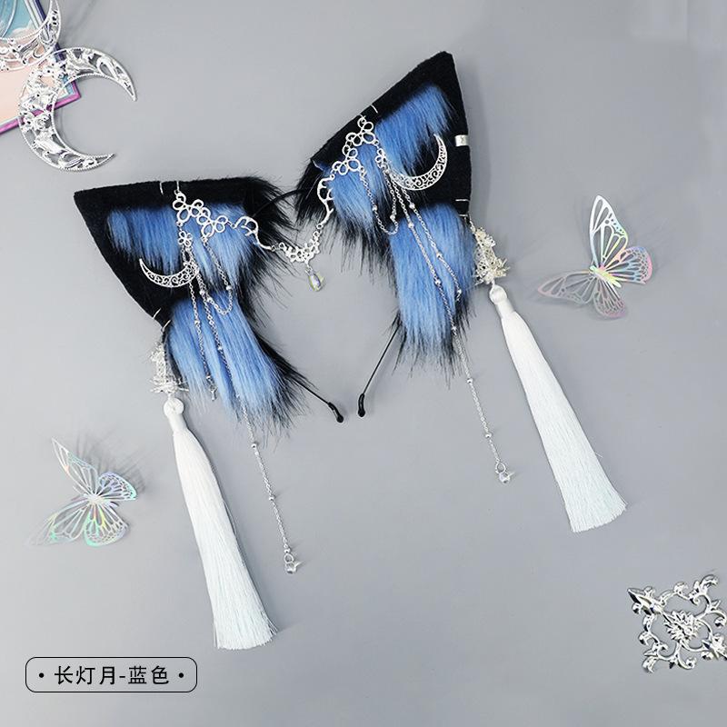 Handmade Cute Plush Animal Ears Cosplay Comic Show Punk Headband Spice Girl Headgear European and American Style Hair Accessories