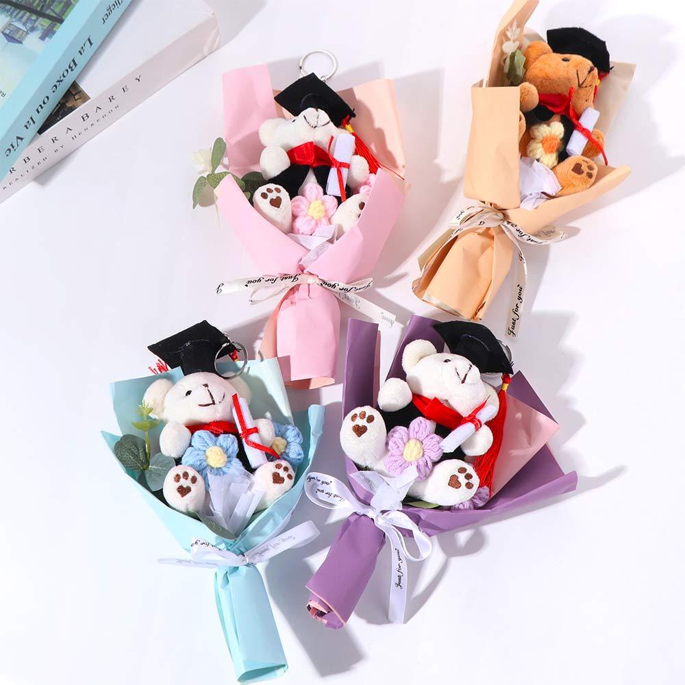 Celebrate Party Little Bear Crochet Bouquet Graduation Ceremony Mini Bear Bouquet Birthday Gift