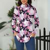Tee Shirts For Women Fall Casual Long Sleeve Shirts Sweatshirt Vintage Printed High Neck Top Pullover
