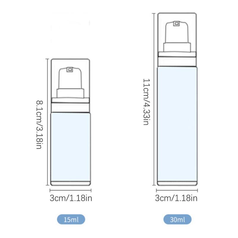 15/30Ml Empty Airless Pump Bottles Mini Lotion Vacuum Cosmetic Containers Women Make Up Travel Emulsion Bottle