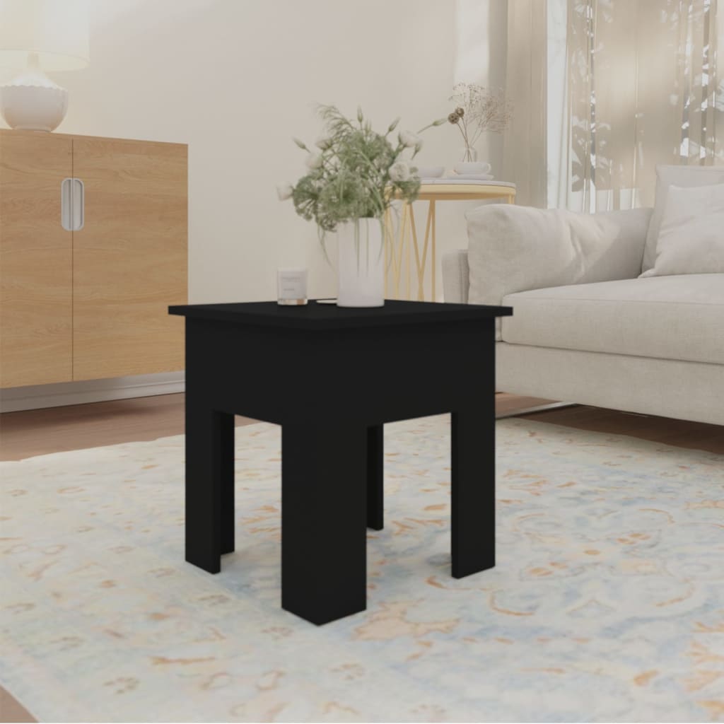 Coffee Table Black 40 X 40 X 42 Cm Particleboard