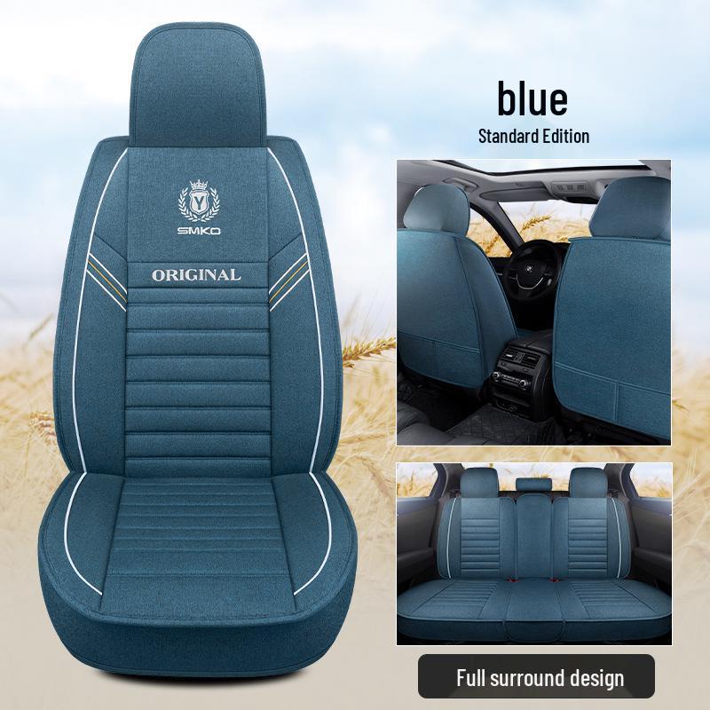 Universal Linen Car Seat Cover: Full Wrap, Four Seasons, Full Surround