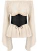 2020wish Damen Langarm Renaissance Mittelalter Tops & Accessoires