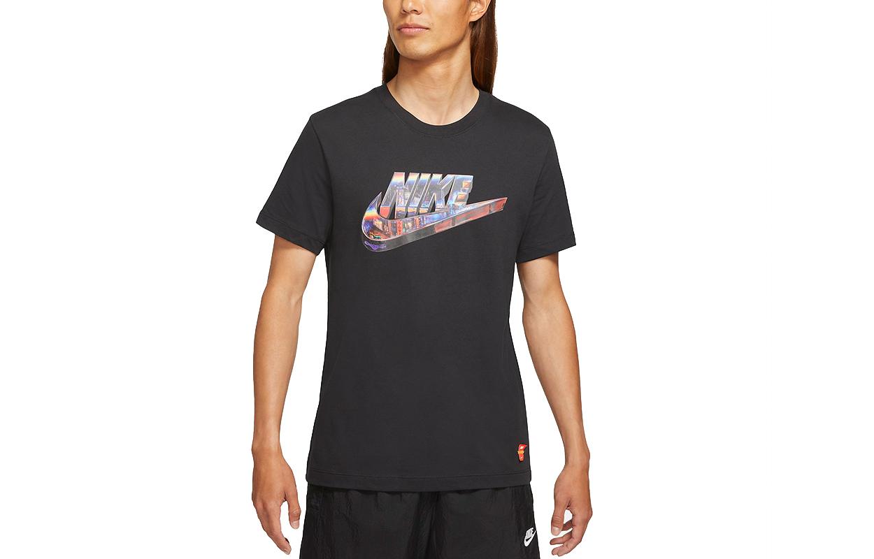 

Nike T Shirts Men s Black Crew Neck Moderate Straight Fit DJ1370-010 XS