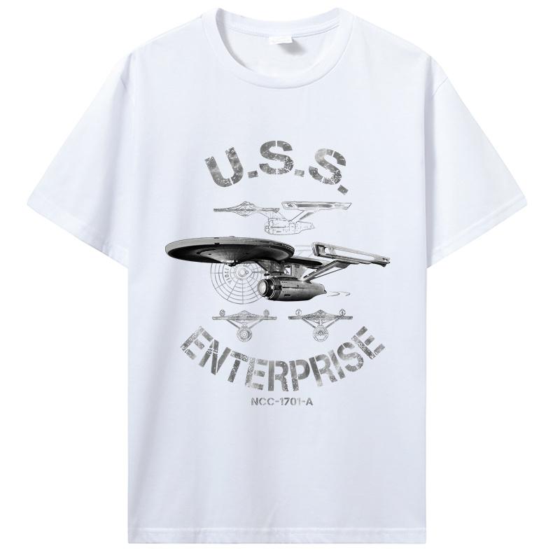 

T Shirt Unisex Uss Enterprise Voyager Spock Raumschiff Sci Fi Retro Planet tees tshirt harajuku S