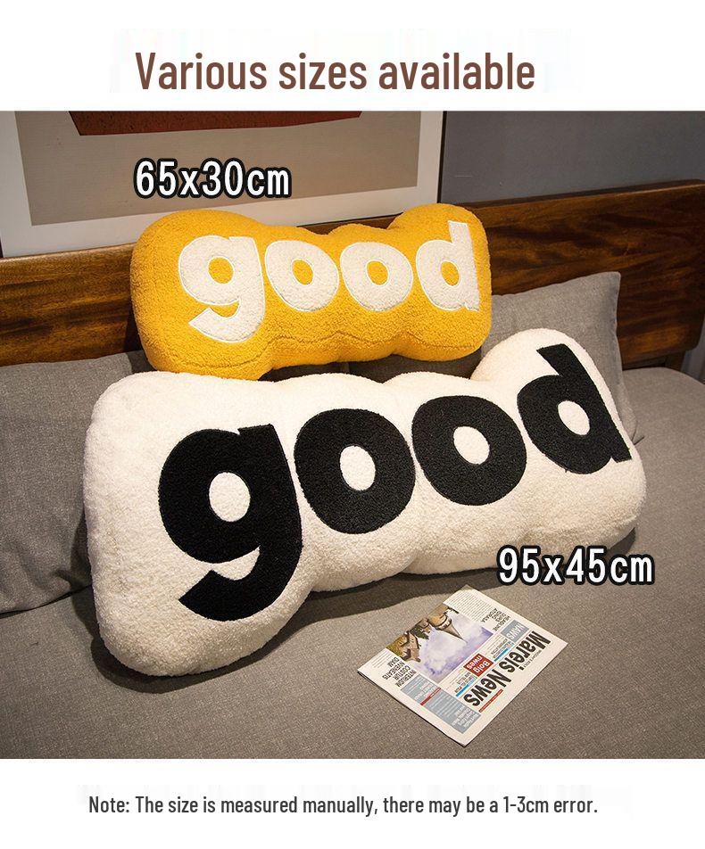 Creative Personality Plush Toy Throw Pillow - Removable & Washable Long Backrest for Girls' Beds
