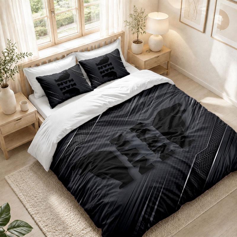 Juego de Ropa de Cama 1 Funda Nórdica 2 Fundas de Almohada Estampado de Camión de Hombre Decoración del Dormitorio del Hogar