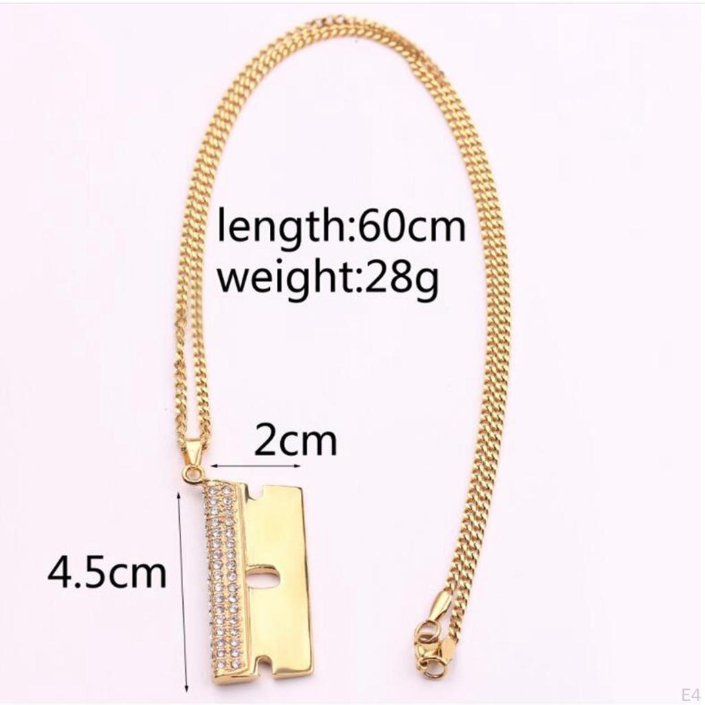 Diamond Necklace Barber Shop Hairdressers Unisex Alloy Jewelry Accessories Gift for Man Boyfriend