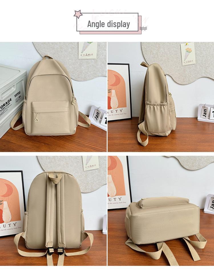 Literary Fresh Candy Color Student Backpack: Large Capacity Travel & Laptop Bag