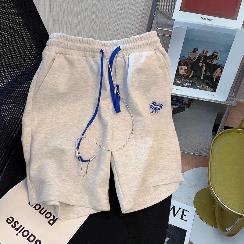 

Gray Sports Shorts for Female In Summer High Waist Design Drawstring Loose Fit Slim Casual Wear and Versatile Five-point Practical Use M