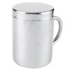 Portable Stainless Steel Double Wall Mug Anti‑scald Coffee Tea Milk Cup with lid for Home Office Travel(220ML )