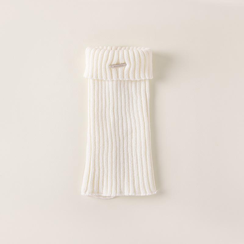 Y2K Harajuku Stil Einfarbige Gestrickte Beinwärmer: Warme lange Socken & Überschuhe für Herbst/Winter