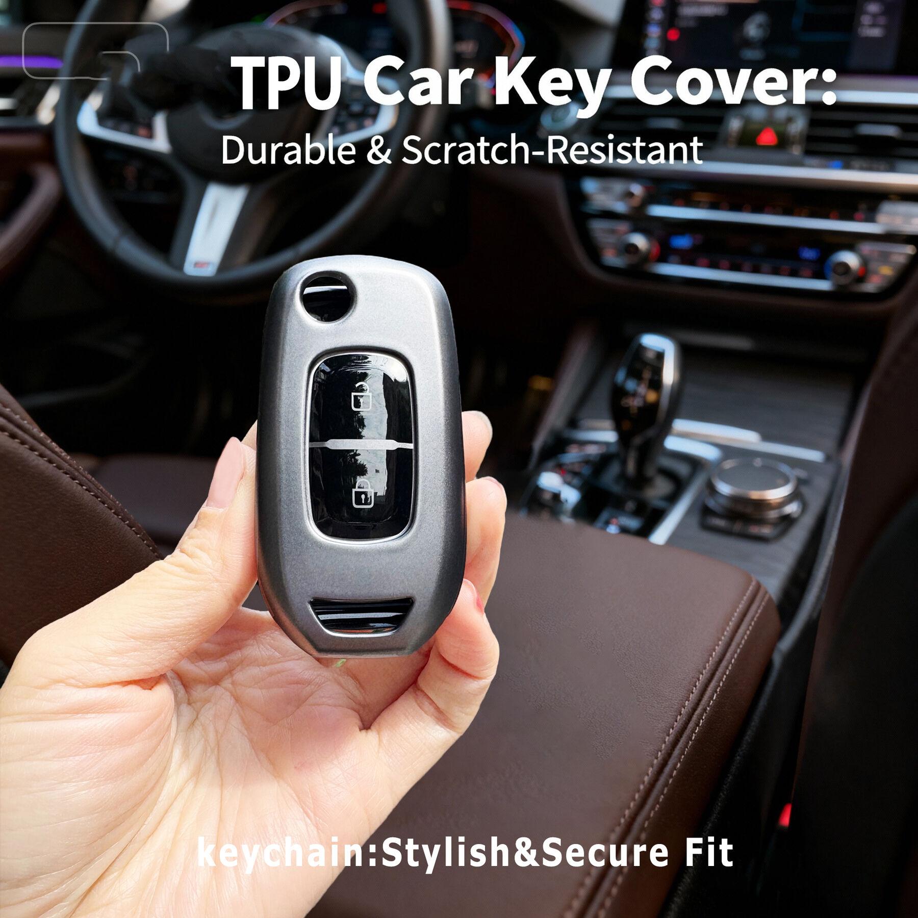 

For Renault Captur Logan Clio 5 Arkana Kadjar Daster Key Caps Car Keychain Organizer Case Holder Keyring Shell Gift For Friends