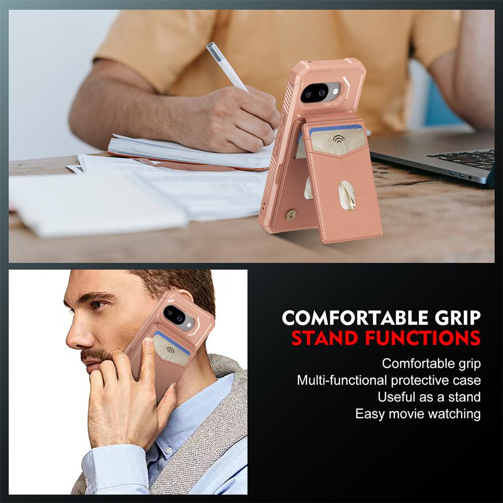 2 In 1 Detachable Magnetic Wallet with Card Holder Phone Case for Google Pixel 9 Pro XL 8 7 Pro 9A 8A 7A Shockproof Cover