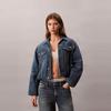 Calvin Klein American Vintage Lapel Thin Padded Denim Jacket Women jackets 47D725G