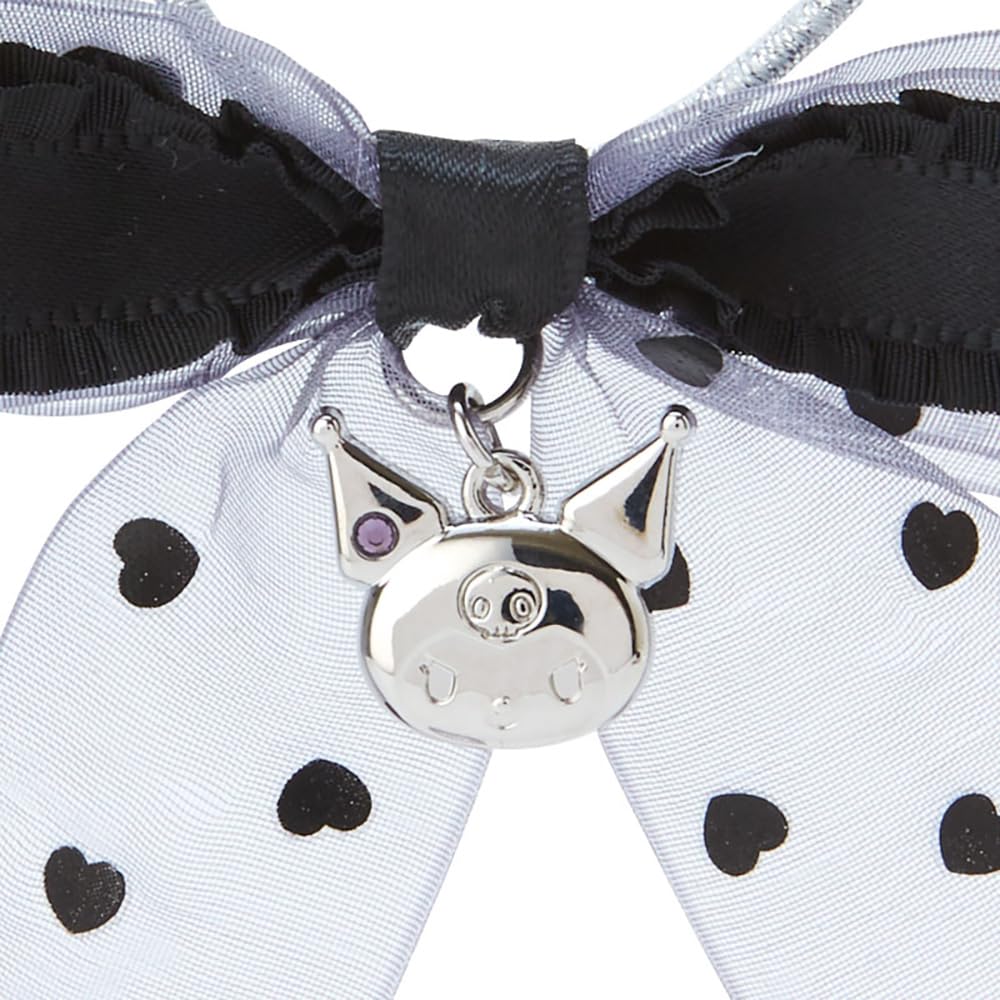 Sanrio Kids' Accessories Organza Ribbon Ponytail Holder Kuromi Kuromi-chan 8 x 8 x 0.8 cm Character 004537 SANRIO