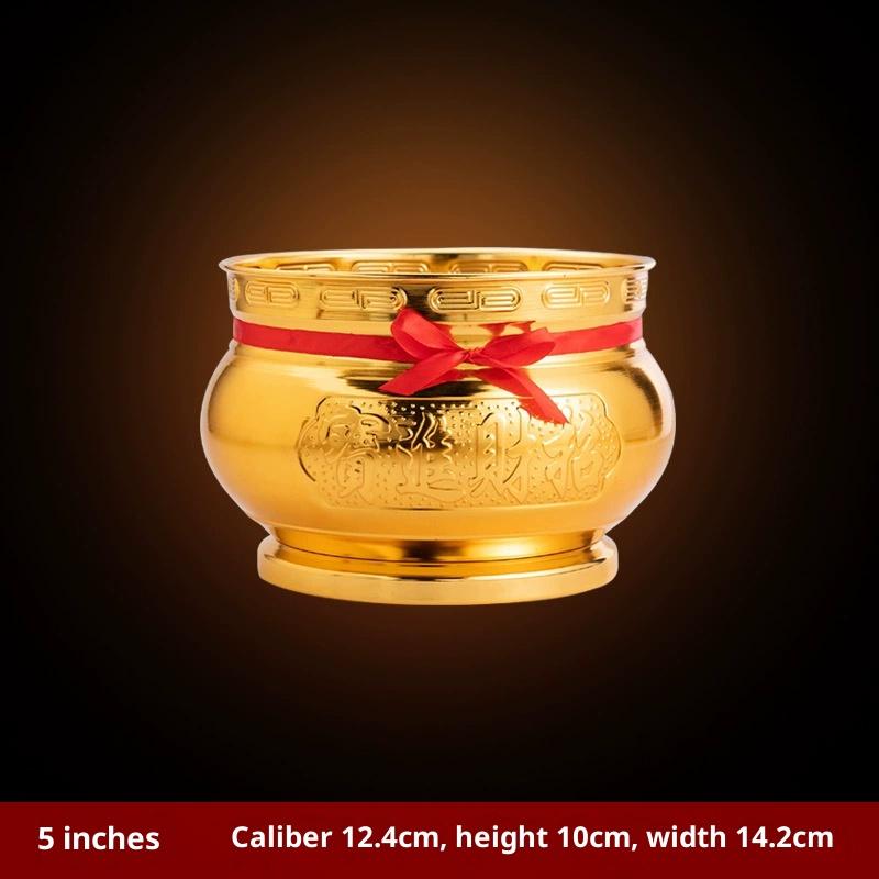 Iron Alloy Incense Burner Gold-Plated Chinese Incense Holder Filling Furnace Incense Gold Sand Particle For Bad Spirit Pangsabit