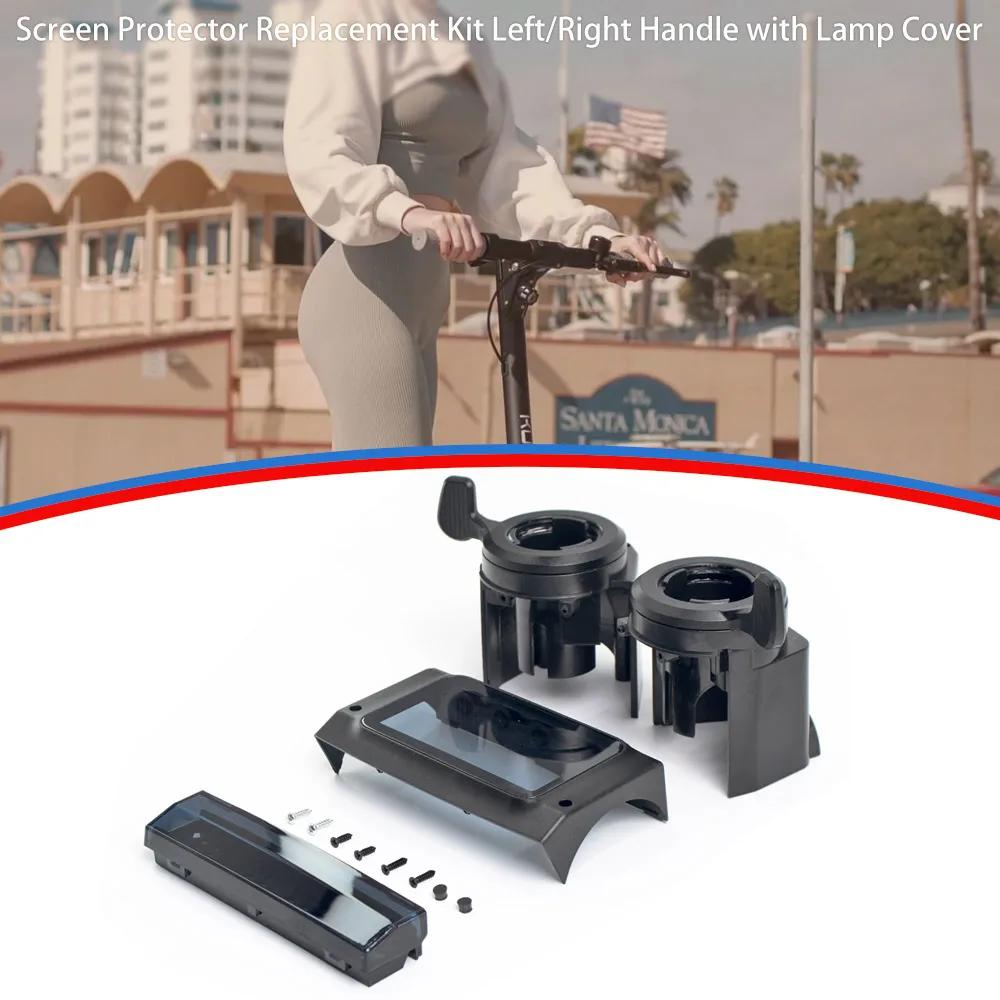 Capac Ecran + Mânere de Deget Stânga / Dreapta cu Lampă + Set Carcasă Lampă pentru Trotinetă Electrică Kugoo S1 S2 S3 Capac Ecran Rezistent la Uzură
