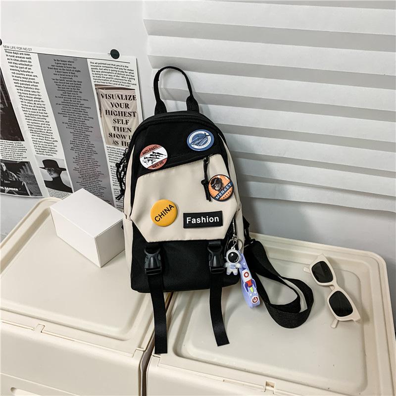 Men'S Casual Chest Bag Student Small Crossbody Bag Personalized Shoulder Bag Women'S Lightweight Small Backpack