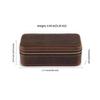 Vintage Crazy Horse Leather Watch Box: Genuine Leather Rectangular Travel Zipper Case for Single Watch Storage