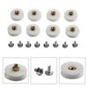 8 Stück Ersatz-Duschkabinenrollen Rillung 22,5 mm Durchmesser für Glasstärke 3 mm 4 mm 5 mm 6 mm Nylon Messing Kugellager-Typ