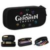 Genshin Impact Éléments de Jeu Couleurs Trousse à Crayons Sacs à Stylo Classiques Étudiant Grande Capacité Fournitures Scolaires Cadeau Trousses à Crayons