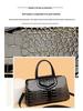 Women's Retro Crocodile Pattern Handbag - Large Capacity, High-End Shoulder & Crossbody Tote