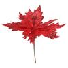 1PC Christmas Poinsettia Glitter Artificial Flowers Xmas Tree/ Party Decoration