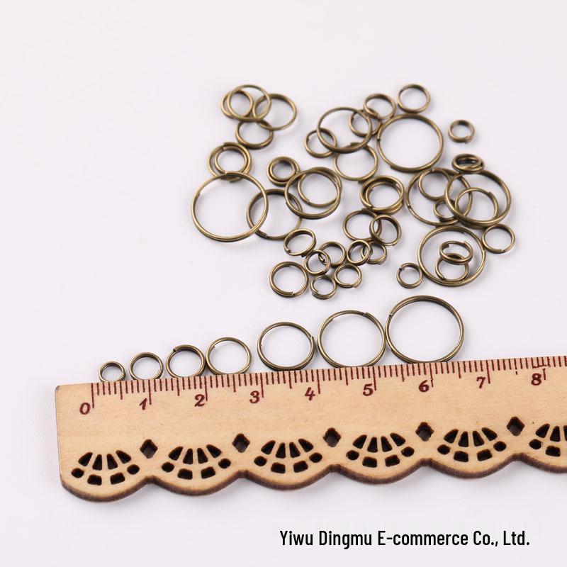 Antiker Bronze Doppel-Ösen Biegering für DIY Schmuckzubehör