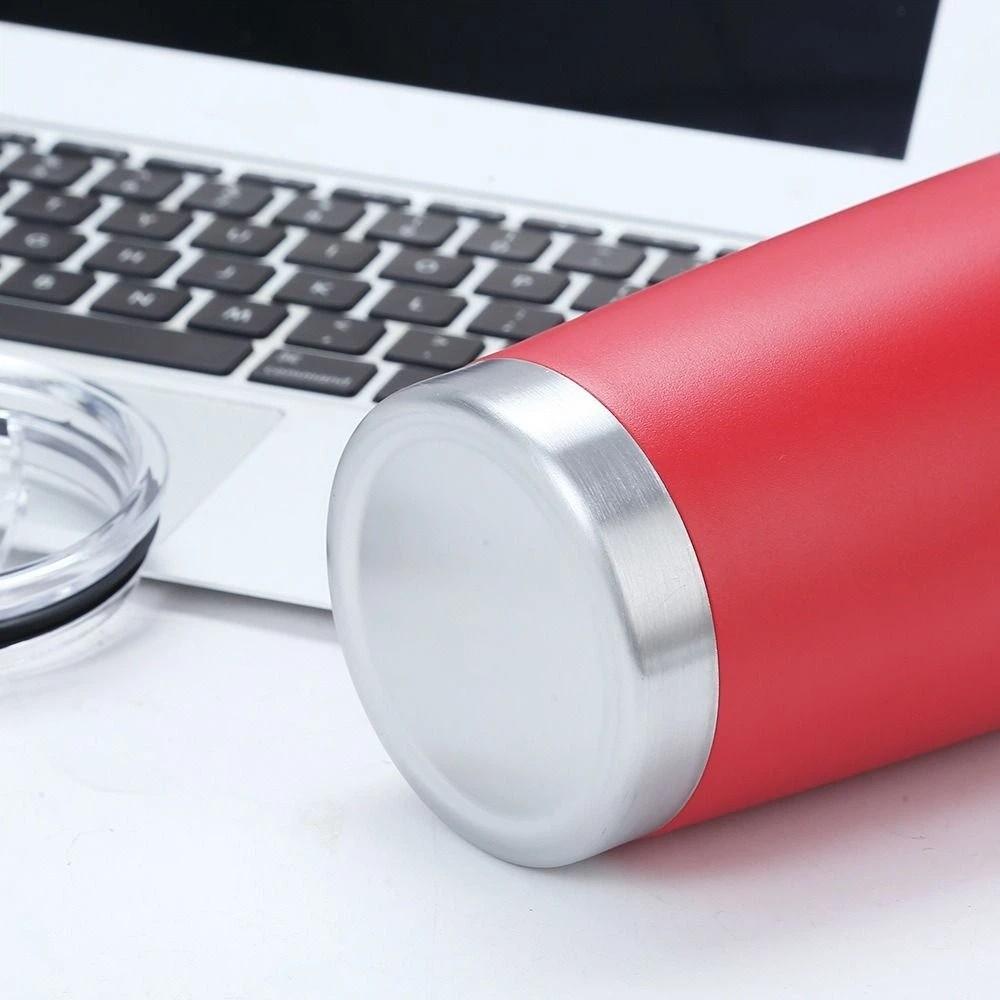 Termosmugg i rostfritt stål, 20 oz kapacitet, dubbelväggig, för bil, daglig användning