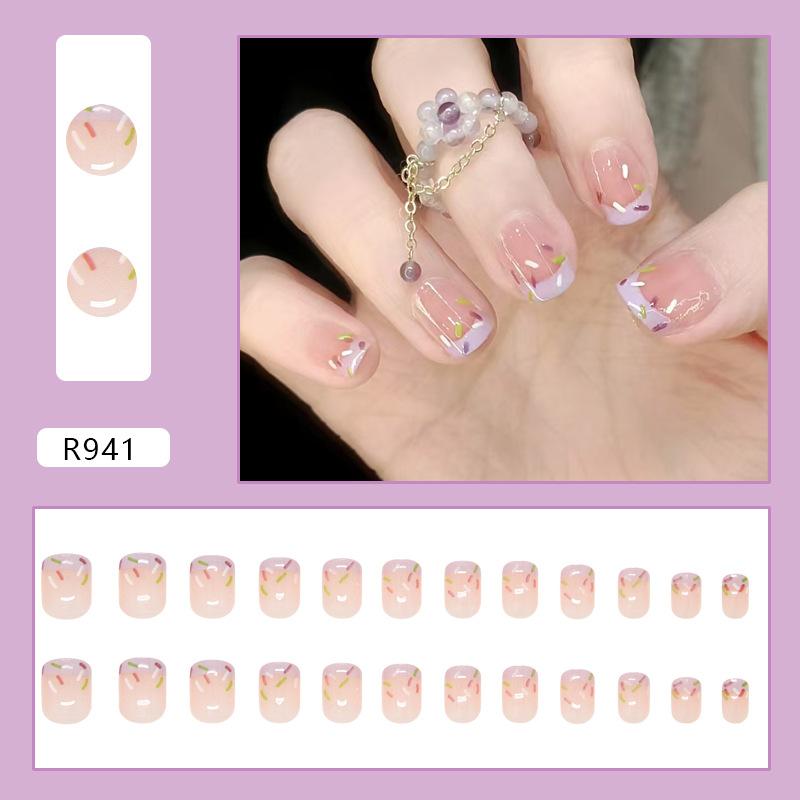 

разноцветные конфеты разносторонняя девушка свежая и милая короткий квадратный съемная носимая броня 24 штуки