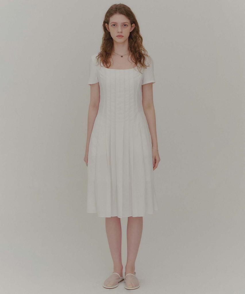 PLAC WOMEN Pintuck Short Sleeve Dress