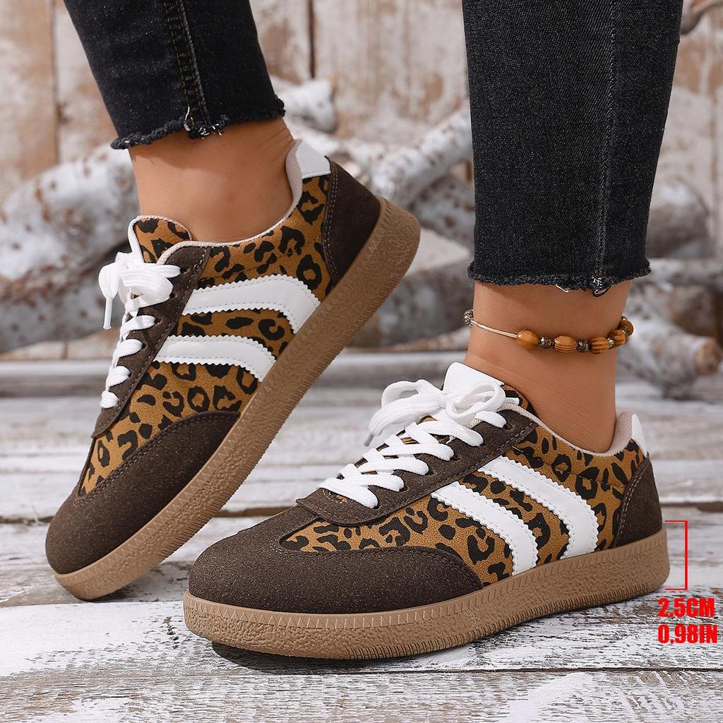 2026 European & American Plus Size Women's Color-Block Lace-up Low-top Training Sneakers
