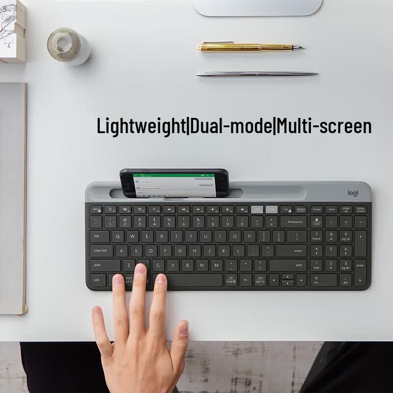 Logitech K580 Dual-Mode Wireless Slim Office Keyboard with Mouse Pad