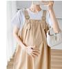 Korean Style Maternity Dress: 2026 Summer Patchwork Skirt, Faux Two-Piece Design