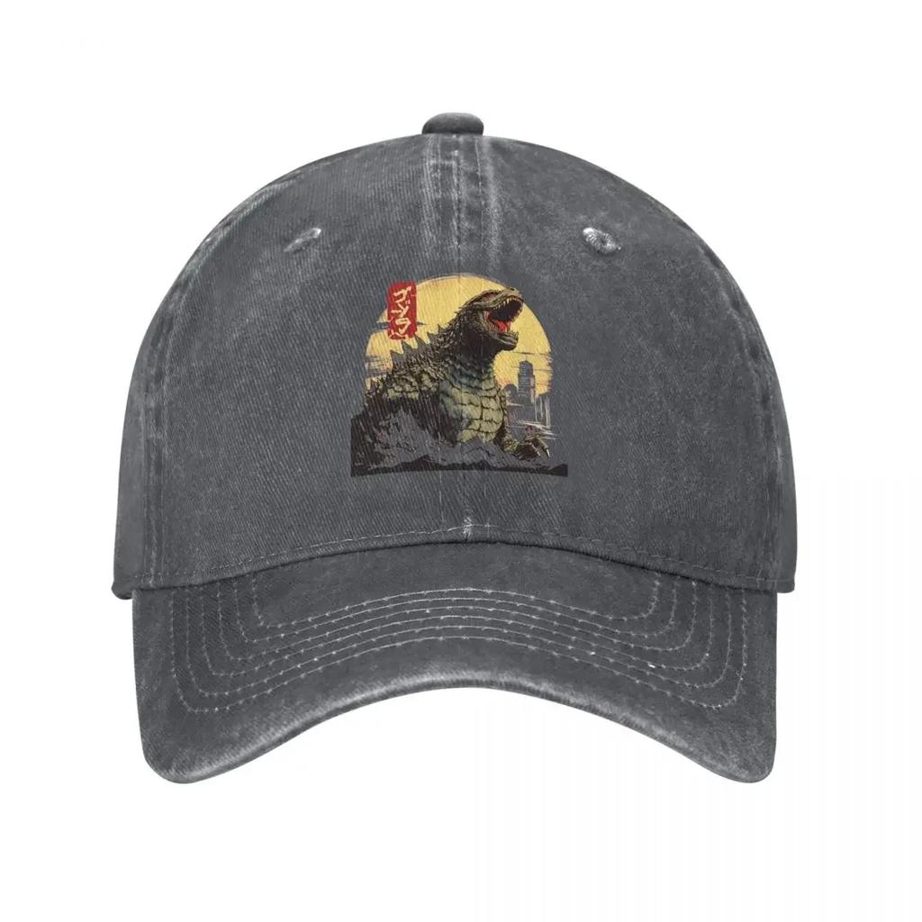 Godzillaed Japanese Baseball Cap Wave Women Men Sunshade Hip Hop Hats Summer Vintage Hunting Camping Cap
